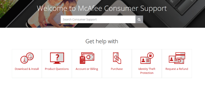 McAfee Antivirus-Unterstützung.