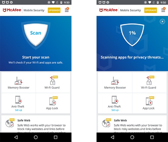 McAfee Mobile Security.