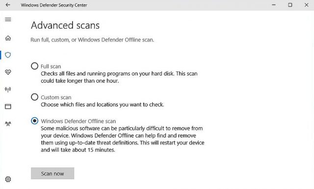 Antivirus Microsoft : Centre de sécurité Windows Defender