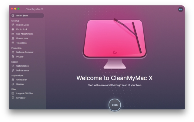 Le scanner de virus tiers CleanMyMac.